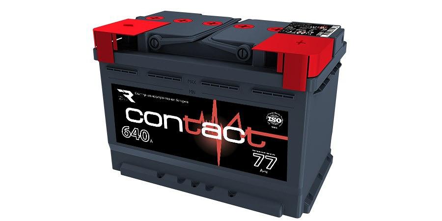 Аккумулятор Contact 77 А/ч, обратной полярности, конус ОПТ фото 2