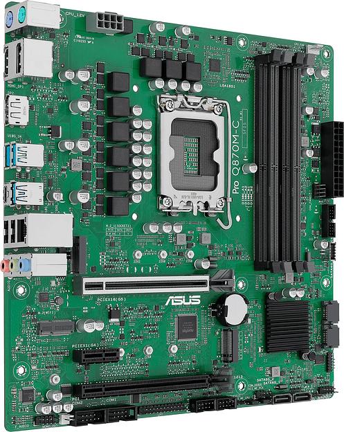 Материнская плата ASUS PRO Q870M-C-CSM, LGA1851, Q870, 4*DDR5, 4*SATA, 2*M.2, 3*USB 3.2, 2*USB 2.0, Type-C, 2*PCIx16, 1*PCIx1, 2*DP+VGA, mATX; 90MB1KEP-M0EAYC фото 3