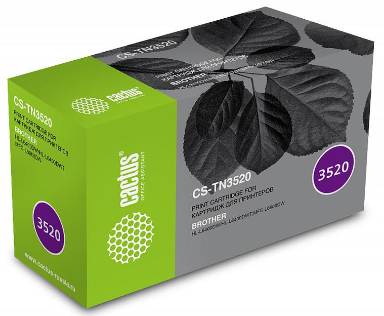 Картридж лазерный Cactus CS-TN3520 TN-3520 черный (20000стр.) для Brother HL L6400DW/L6900DW/L6900DWT фото 1