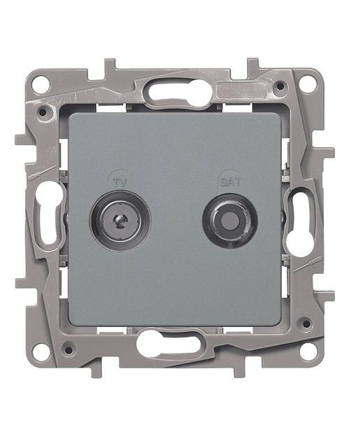 Розетка TV/SAT Legrand 672457 2каб АЛЮ ETIKA фото 1