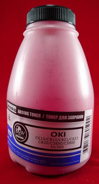 Тонер OKI C610/C810/C821/C822/C830/C5850/C5950/MC560 Magenta (фл. 135г) B&W Premium Tomoegawa фас.Россия фото 1