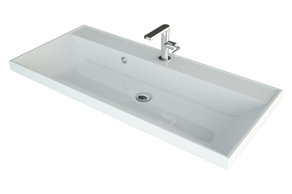 Тумба с раковиной для ванной Uperwood Tanos 100 см, подвесная, матовая, черная фото 9