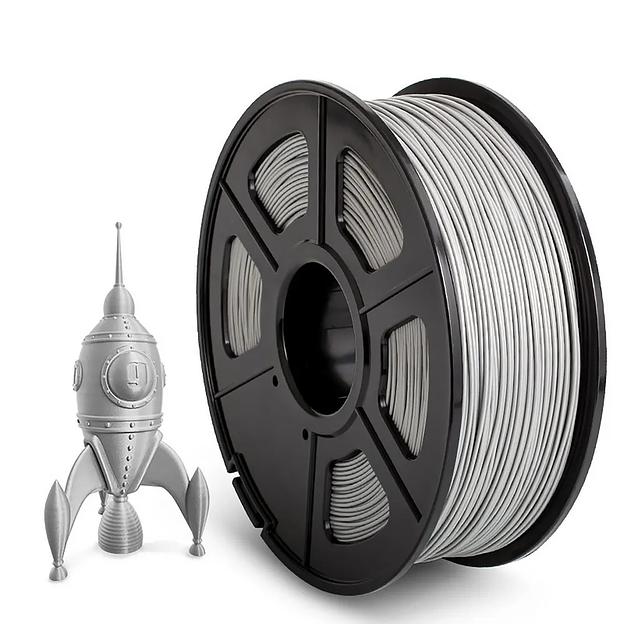 Филамент NVPRINT ABS Silver для 3D печати диаметр 1.75мм длина 330 метров масса 1 кг фото 1