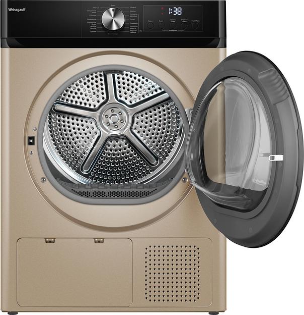 Сушильная машина Weissgauff WD 6010 Heat Pump макс.загр.:10кг золотистый (434771) фото 2