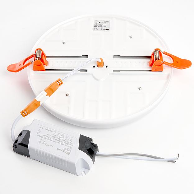 Светильник светодиодный ДВО-18w 6400К 1800Лм slim белый с регулируемым монтажным диаметром (до 130мм) фото 3