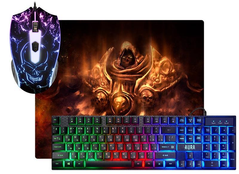 Defender Игровой набор Aura MKP-117 RU,Light [52117] {мышь+клавиатура+ковер} фото 1