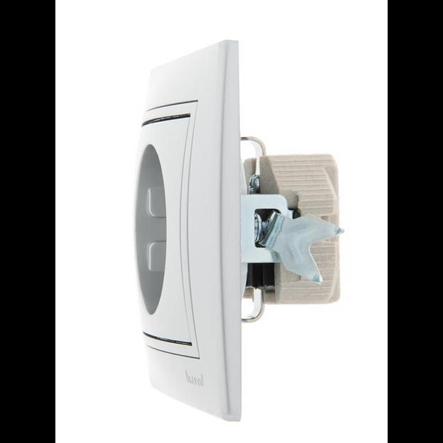 Розетка 1-м СП Mira 16А IP20 с заземл. со вставкой керамика сер. метал. LEZARD 701-1010-122 фото 4