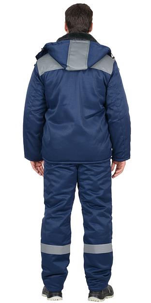Костюм «Сириус-Профессионал» зимний куртка и полукомбинезон, синий с серым ОПТ фото 2