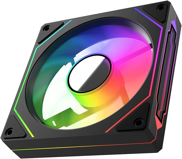 Вентилятор для корпуса Bloody CF-12 LCD ARGB 120х120x25 черный 4-pin 32дБ (упак.:1шт) (CF-12-ARGB120-BK) Ret фото 10