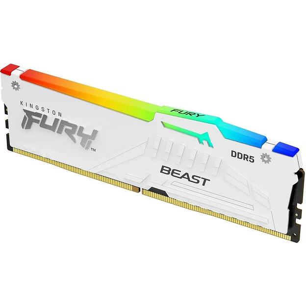 Оперативная память Kingston Fury Beast KF568C34BWEA-16 DDR5 - 1x 16ГБ 6800МГц, DIMM, White, Ret фото 2
