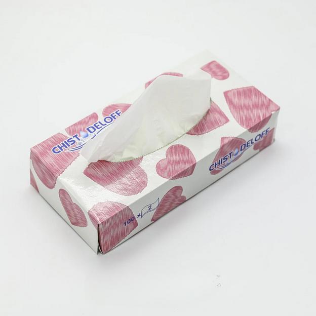 Салфетки косметические «Chistodeloff» в коробочке 100 листов ОПТ фото 2