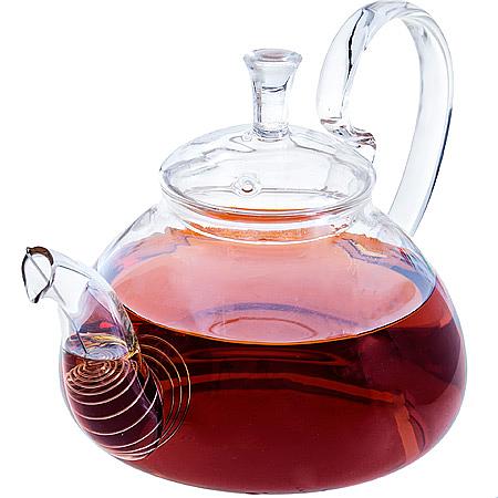 Чайник  800 мл. заварочный, стеклянный Термостекло /1/ фото 1