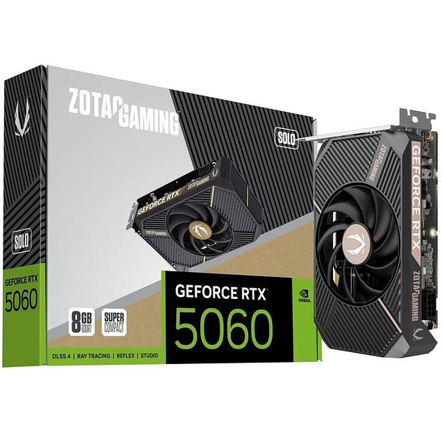 Видеокарта Zotac RTX5060 SOLO 8GB GDDR7 128bit 3xDP HDMI 1FAN LITE PACK фото 1