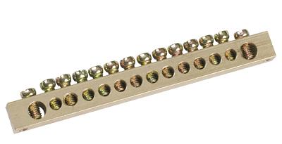 Iek YNN11-14-100 Шина PEN "земля-ноль" 6х9мм 14/2 (14групп/креп по краям) ИЭК фото 1