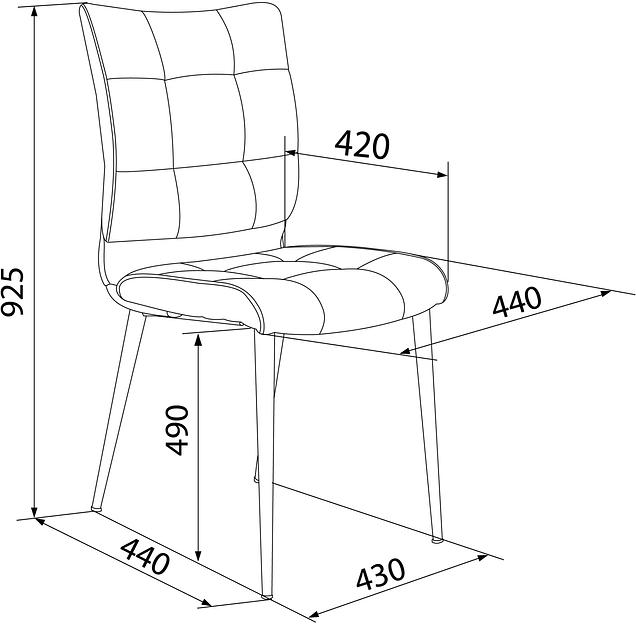 Стул для дома Бюрократ CH-K10 серый Light 19 металл черный на ножках (CH-K10_1/LT19) фото 5