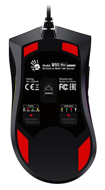 Мышь A4Tech Bloody W90 Max черный оптическая (10000dpi) USB фото 2