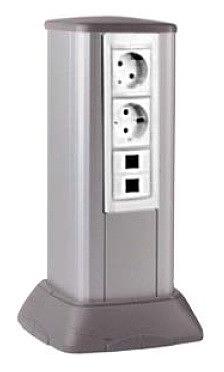 Миниколонна алюминиевая, 0.35м, цвет чёрный фото 1