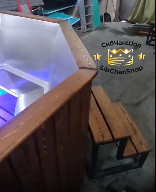 Банный чан «Фурако 2300» восьмигранный на 6-8 человек, сталь 304 фото 2