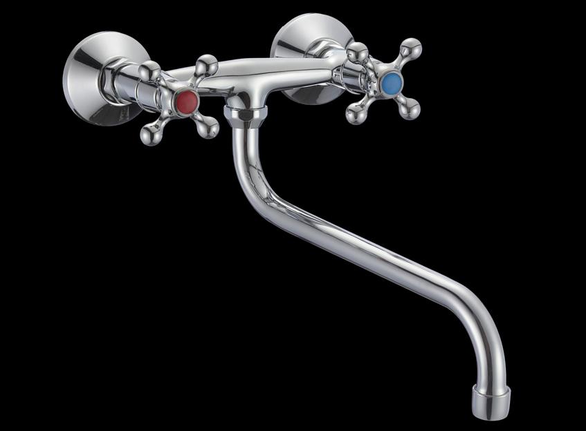 Смеситель для мойки настенный двуручный "Eleanti", ELT6010 фото 1