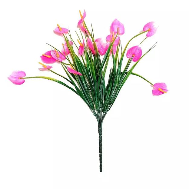 Букет антуриума (калла) пластмассовый 7 веток 32см фото 3