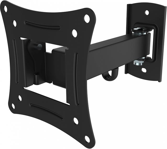 Кронштейн для телевизора Hyundai GL-R3 черный 10"-27" макс.15кг настенный поворот и наклон фото 1