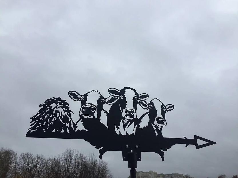 Флюгер «Коровы» ОПТ фото 1