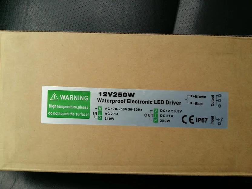 Блок питания 12V/20,1А/250W IP67 фото 2