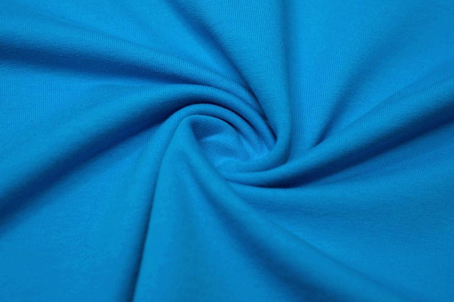 Футер однотонный 2-х нитка петля голубой лазурит ФФ фото 1