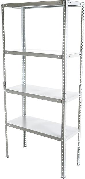 Стеллаж Практик MS Standart 160KD/70x30/4 пол.:4 разборная 1600x700x300мм серый (S24099023402) фото 2