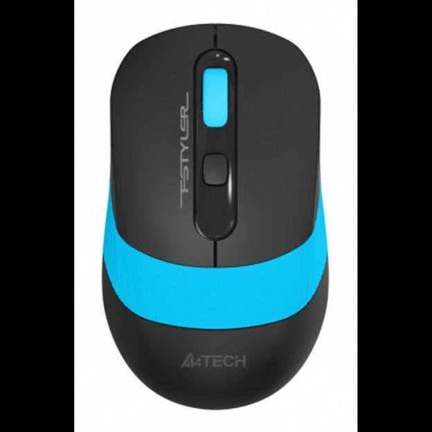 Мышь A4Tech Fstyler FG10S черный/синий оптическая (2000dpi) silent беспроводная USB для ноутбука (4b фото 1