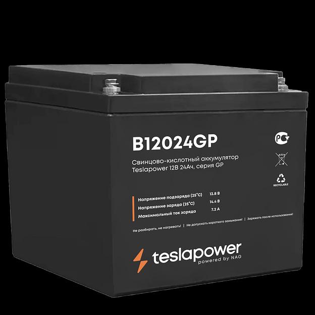 Свинцово-кислотный аккумулятор teslapower 12В 24Ач, серия GP фото 1