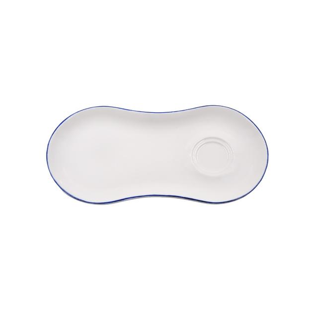 Блюдце 250*120 мм. для завтрака Ретро синий край (чашка 70299,69205), форма Гурмэ /1/12/ фото 1