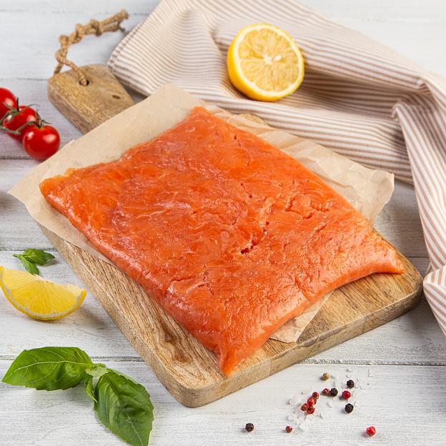 Мороженная рыбная продукция Филе атлантического лосося (семга), кубики, в/у, 500 гр. фото 3