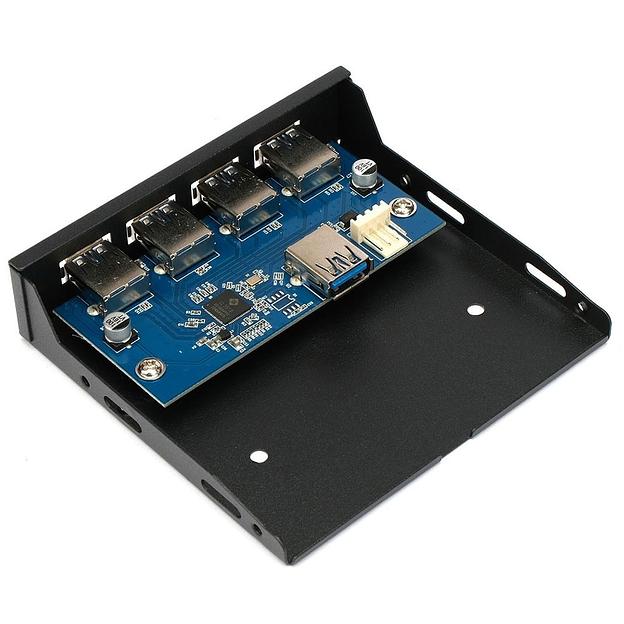 Планка USB 3.0 на переднюю панель 3.5" Gembird, 4 порта USB (FP3.5-USB3-4A) фото 3