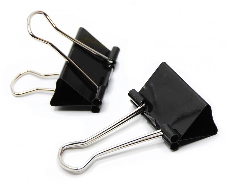 Зажимы Silwerhof 510016 сталь 32мм черный (упак.:12шт) картонная коробка фото 4