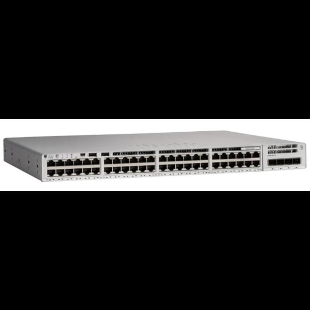 Коммутатор CISCO Catalyst 9200 48-port full PoE+, Modular uplink option, PS 1x1kW, Network Advantage, PoE+ 740/1440W, C9200-48P-A фото 1