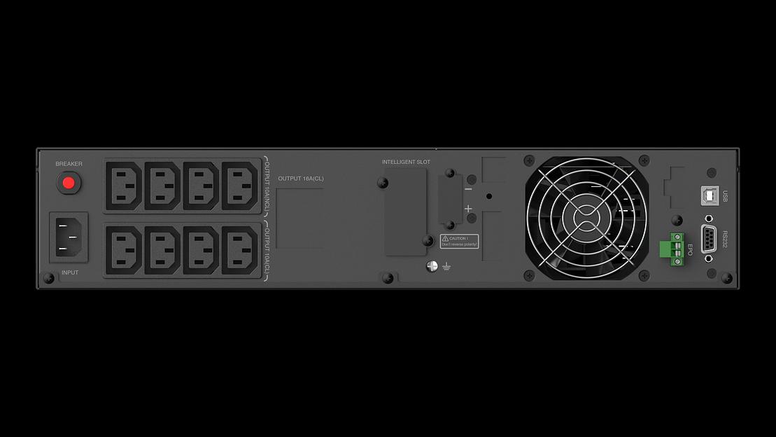 ИБП CBR [ESN-2KRT-8I-LCHERSC] Online 2000VA/2000W RT 8 x C13, LCD, HID-USB, RS232, EPO, SNMP slot фото 3