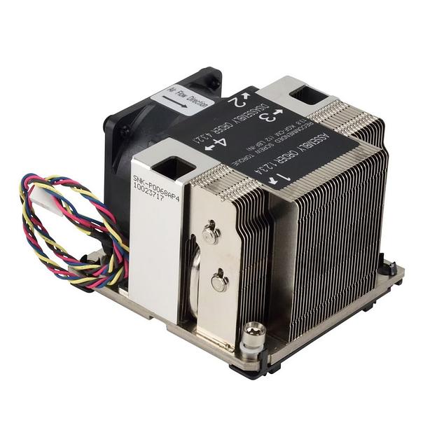 SNK-P0068AP4(with BK) TDP: 205W
Product Dimensions:91L x 88W x 64.5H (mm)
Product Material: AL1100+4PIPE+FAN
Socket: LGA3647
Fan Dimensions:60x60x25mm;
Fan Speed:6800RPM±10%
Voltage: DC 12V
Current: 0.5~0.55A±10%
Power: 6.0~6.6W±10%
Air Flow: 31.27~34.74 фото 2