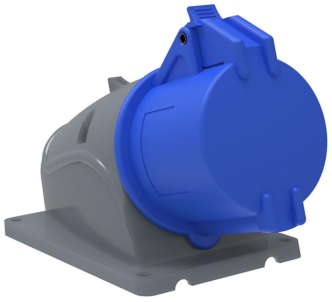 Iek PSN11-032-3 Розетка стационарная ССИ-123 32А-6ч/200-250В 2Р + РЕ IP44 MAGNUM ИЭК фото 1