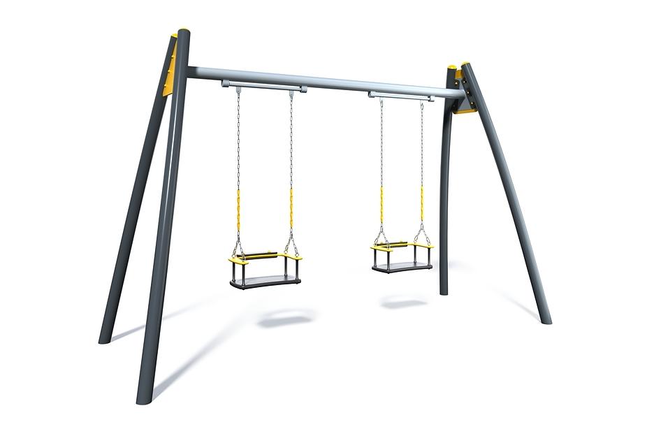 Качели на цепях двойные «КЧ-002», 3575х1400х2270 мм, под заказ ОПТ фото 1