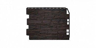 Фасадная панель FineBer Дачный Скол 3D темно-коричневый фото 1