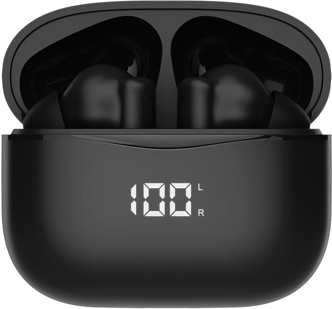 Гарнитура вкладыши Hyundai H-EP204 черный беспроводные bluetooth в ушной раковине (HEP204) фото 2