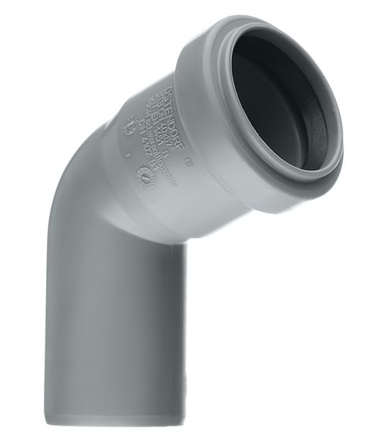 Отвод канализационный 40х67 град. фото 1