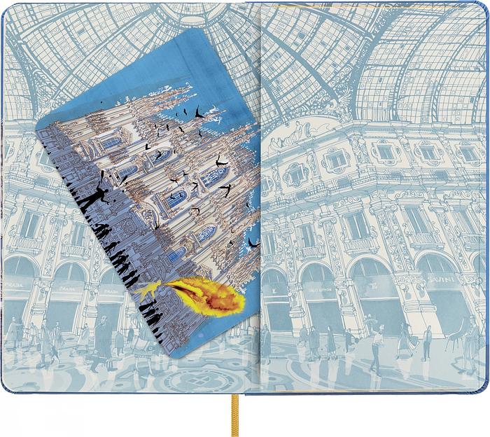 Блокнот Moleskine LIMITED EDITION I AM MILAN LEQP060IAMI Large 130х210мм 240стр. слоновая кость страницы линейка твердая обложка подар.кор. белый фото 10