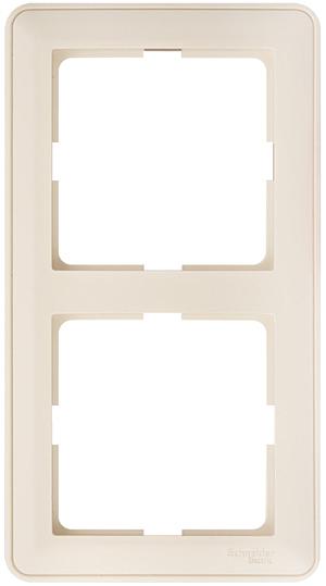 Systeme electric KD-2-28 W59 2-постовая РАМКА, СЛОНОВАЯ КОСТЬ фото 1