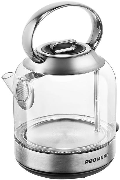 Чайник электрический Redmond KG221 1.5л. 2200Вт серебристый матовый корпус: стекло/сталь фото 2