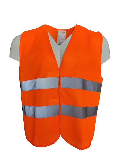 Жилет сигнальный 2 СОП ''СПРУТ'' флуоресцентный оранжевый размер XL 104-108 фото 1