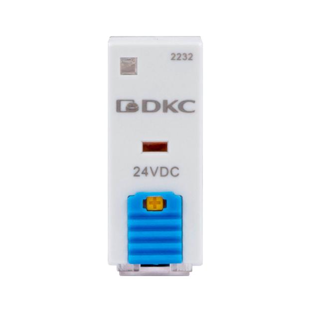 Реле миниатюрное промышленное, 2CO, ком. ток 8А, AgSnO2, напряжение 24V DC, опция: тест-кнопка+светодиод+защитный диод фото 1