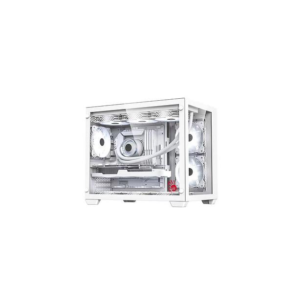 Корпус mATX BLOODY BD-CC108, Mini-Tower, без БП, белый [bd-cc108-wh] фото 1