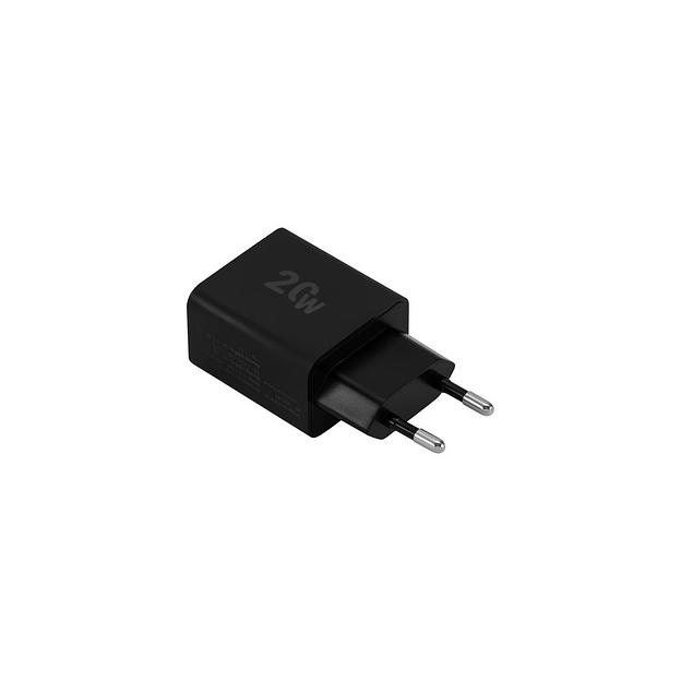 Сетевое зарядное устройство Digma DGW2D, USB-A, USB-C, 20Вт, 3A, черный [dgw2d0f110bk] фото 1